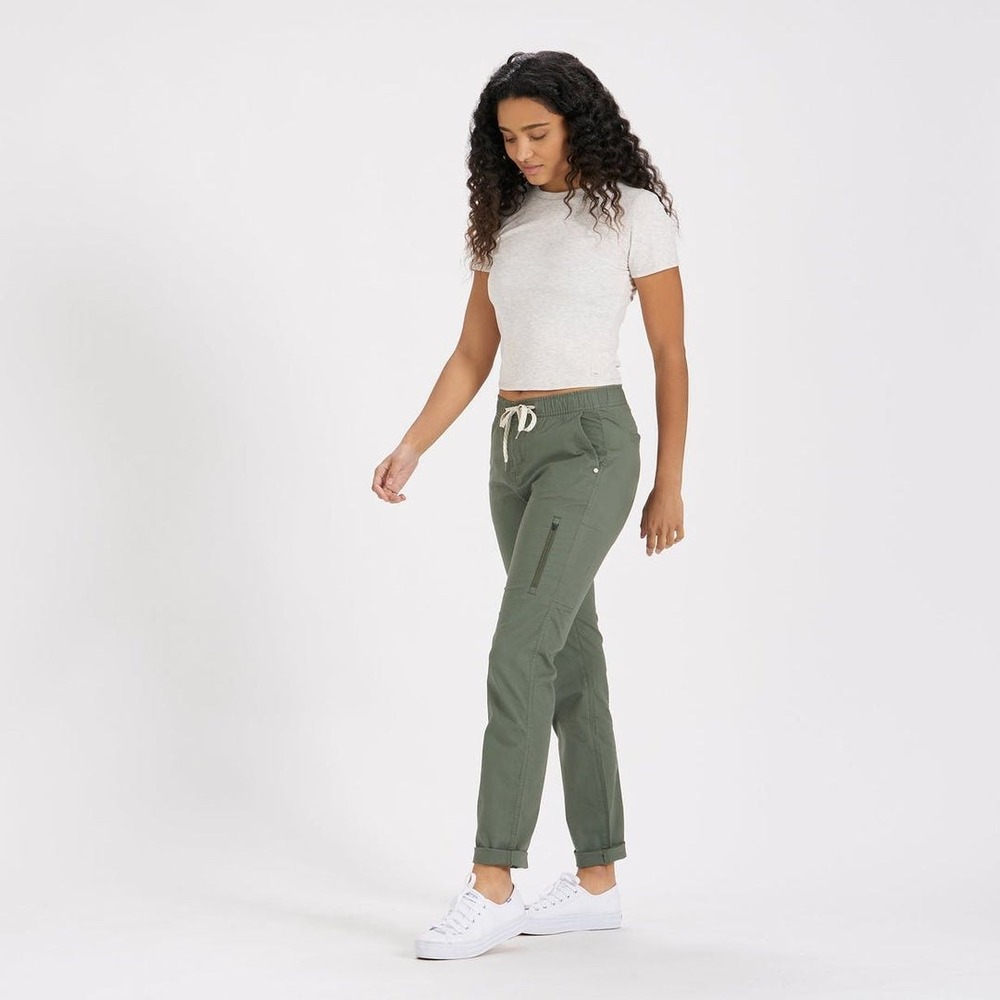 Vuori Womens Ripstop Climber Pants Size XL Green VW401 Elastic Waist Hiking